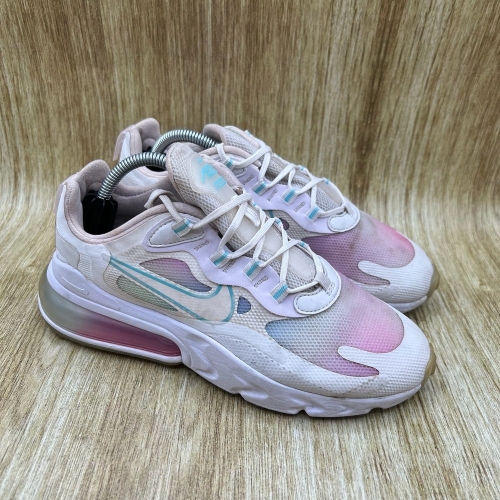 Nike‎ Air Max 270 React SE Womens 6.5 White Light Gradient Sneakers CK6929-100